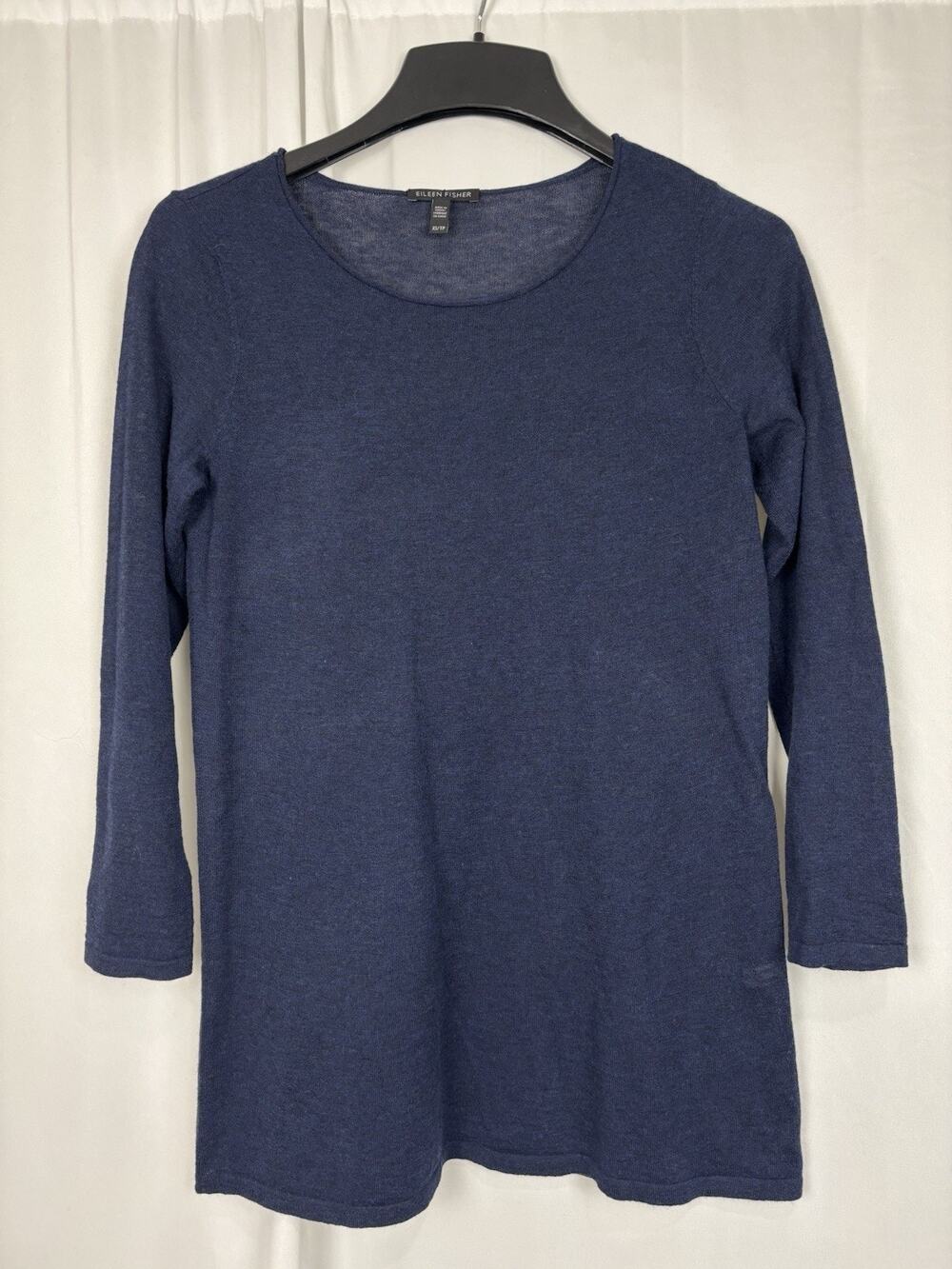 Eileen Fisher Women’s XS Merino Wool Tunic Sweater Scoop Neck Lightweight Alpaca